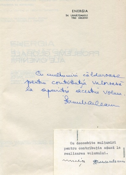 Dedicatie de la Călin Mihăileanu